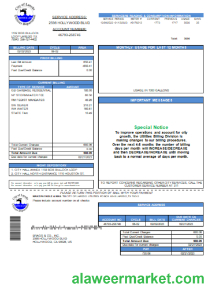 City of Laredo Utilities Department water utility business bill, SCR